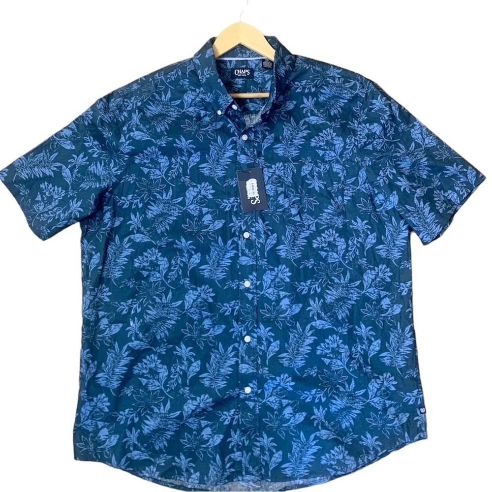Ralph Lauren Chaps 2XL Tropical Button Down Resort  Casual Camp Shirt